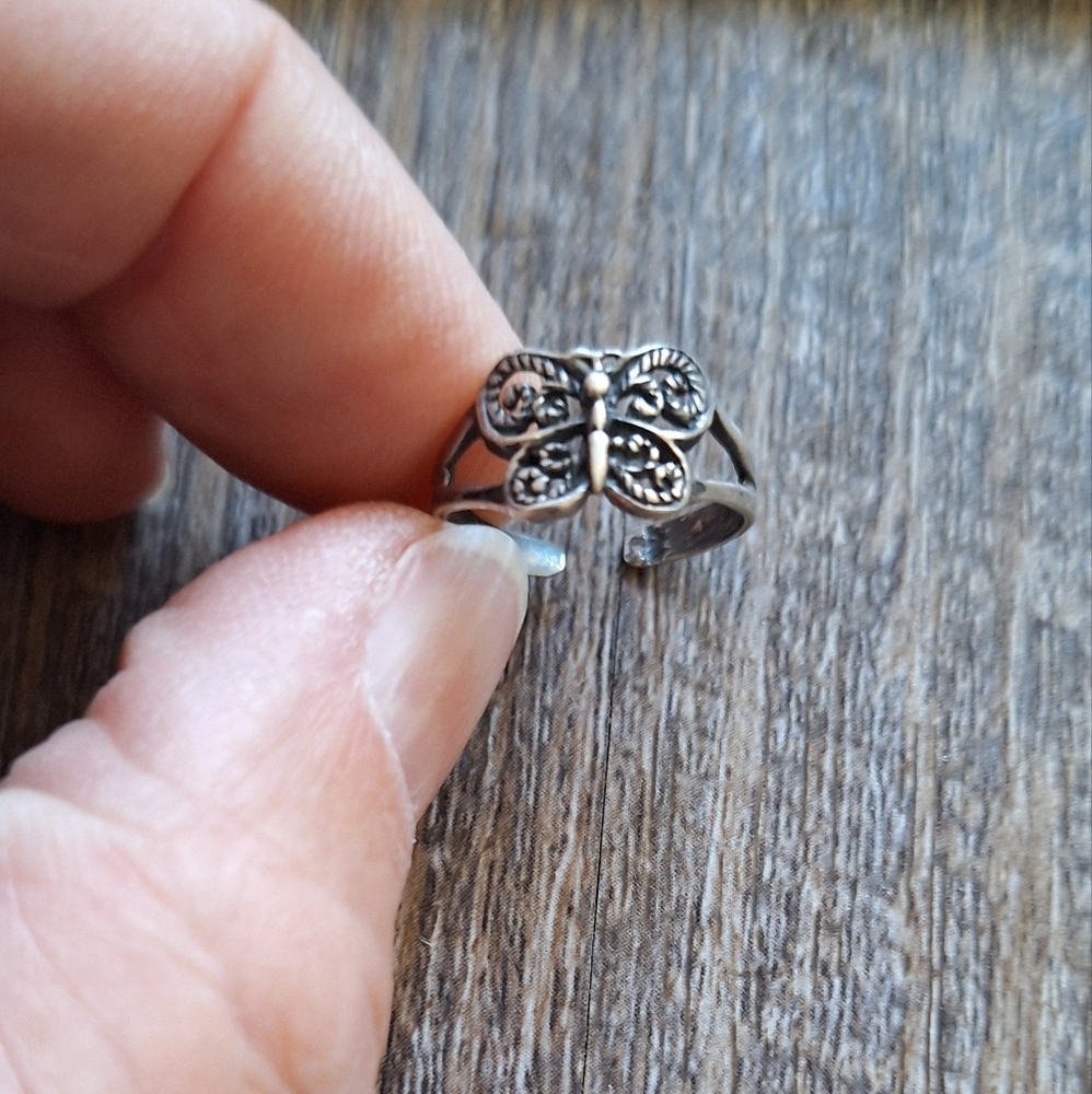 925 Silver Butterfly Ring